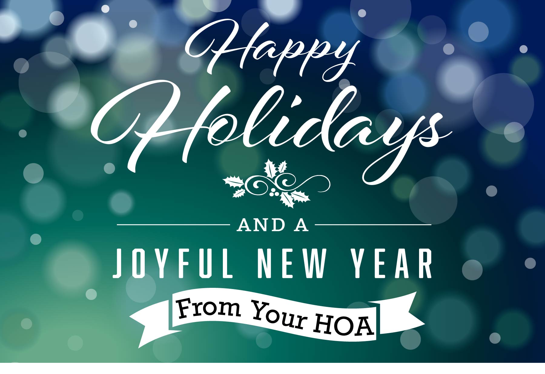 Season’s Greetings from the Copper Grove HOA