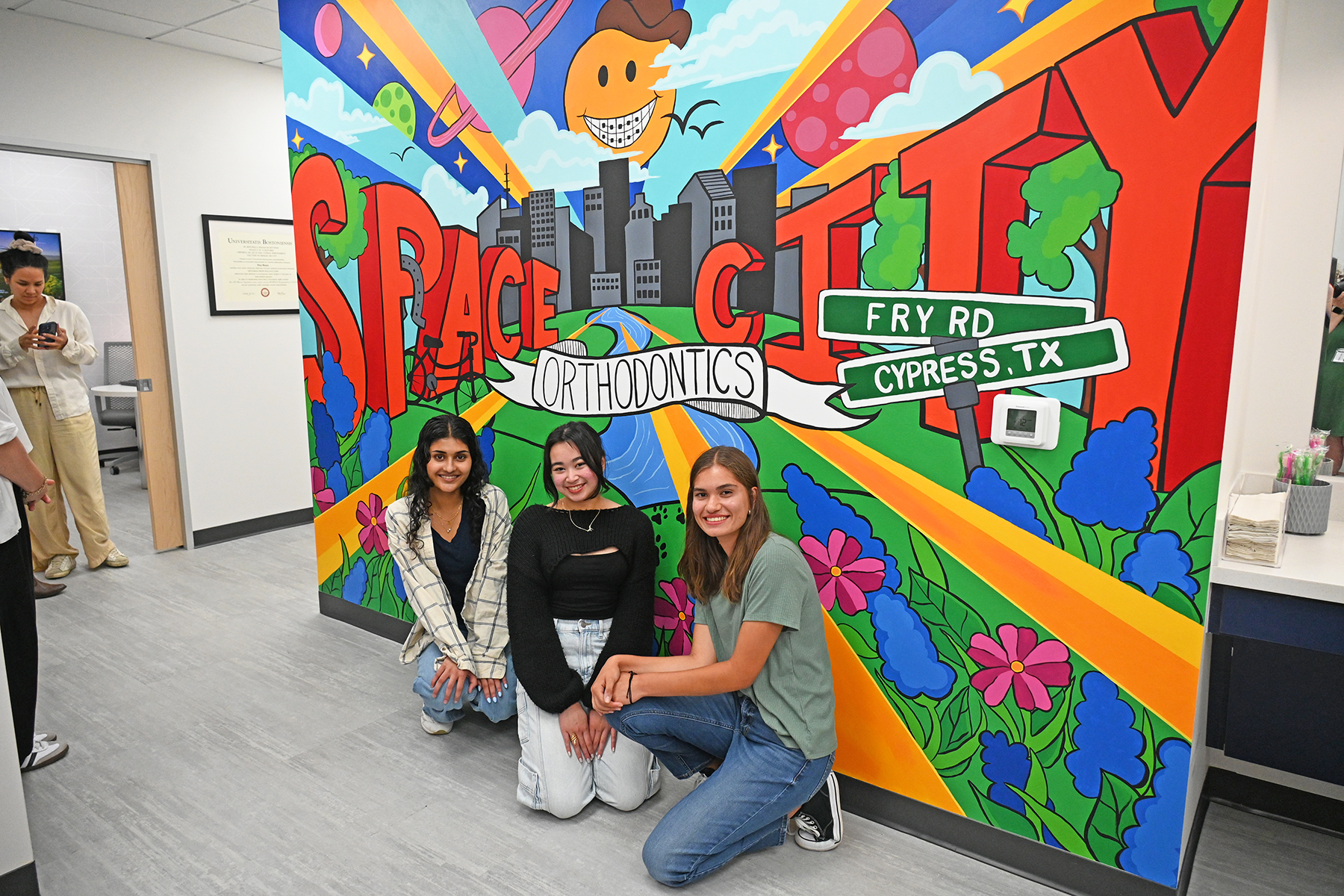 Cy Ranch Seniors Turn Talent into a Lasting Gift for the Community with Space City Orthodontics Mural