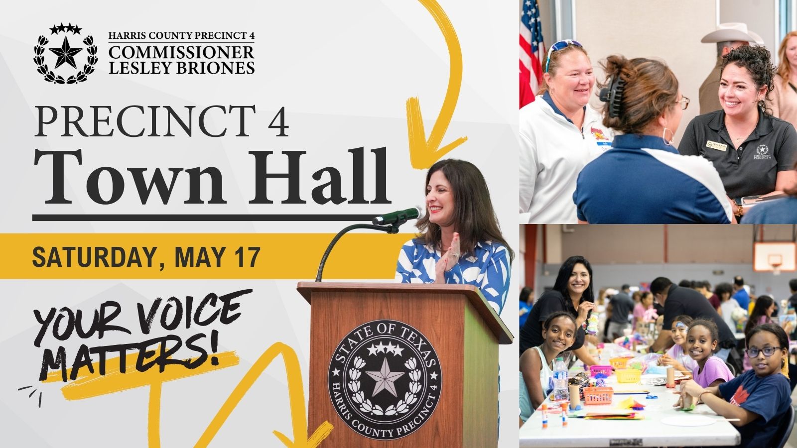 Precinct 4 Residents Invited to Meet Commissioner Lesley Briones at Cypress Town Hall Event on May 17