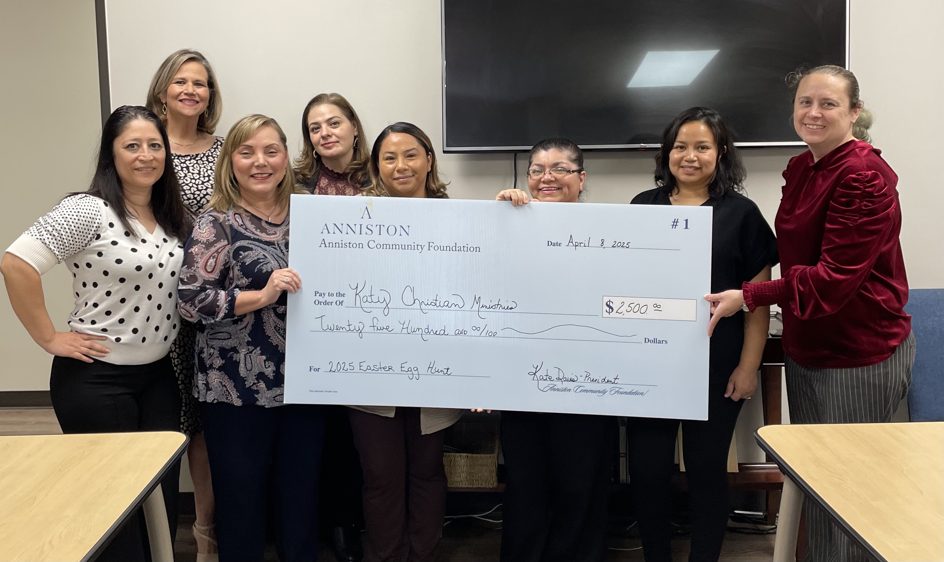 Anniston Community Foundation Makes Inaugural Donation to Support Katy Christian Ministries’ Operation Easter