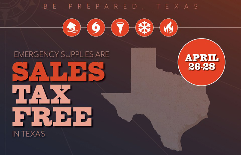 Texas Emergency Supplies Sales Tax Holiday Set for April 26–28: Save While You Prepare for Hurricane Season