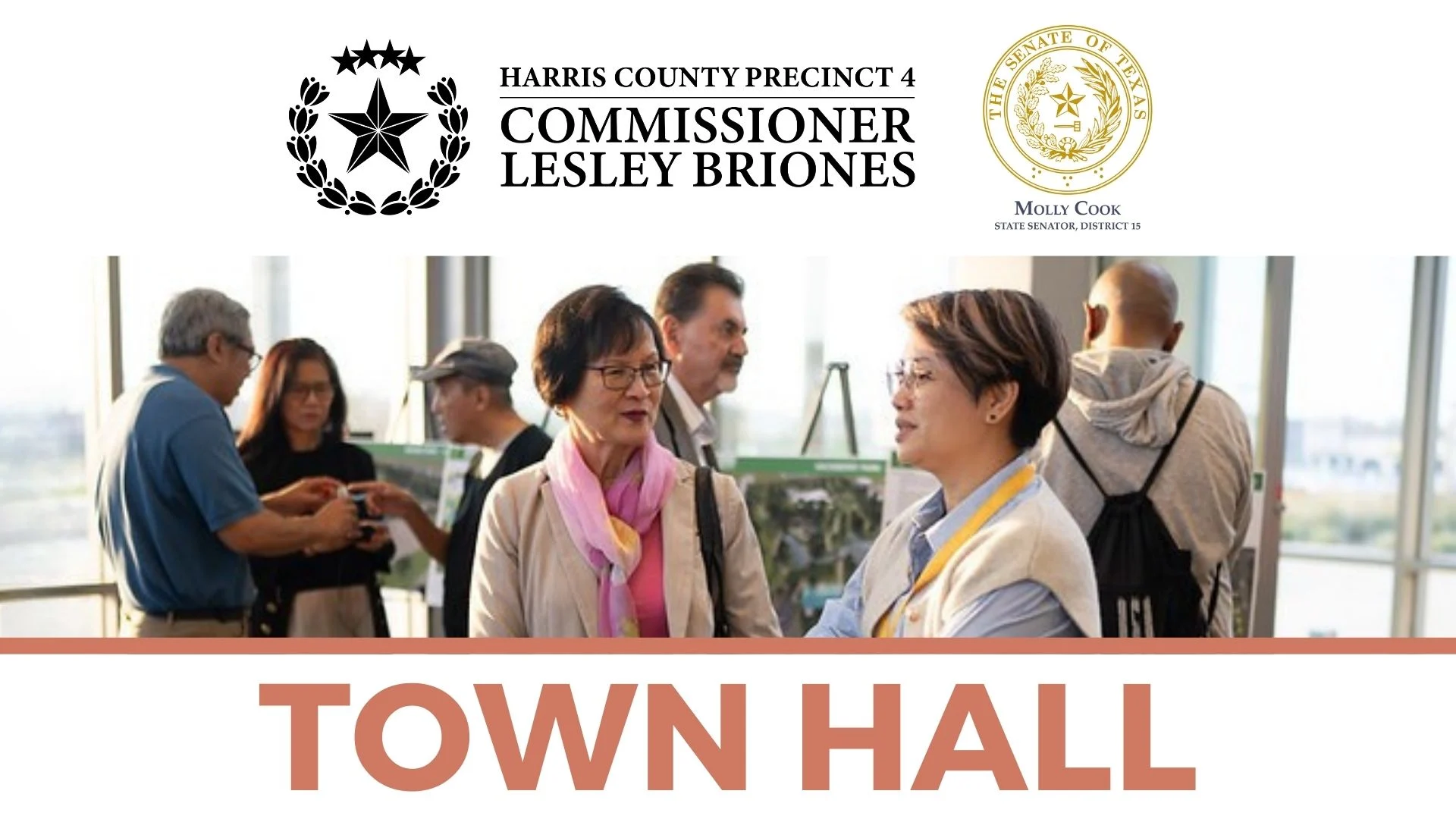 Precinct 4 Town Hall: Commissioner Lesley Briones and Senator Molly Cook to Host Community Forum in Spring Branch September 10