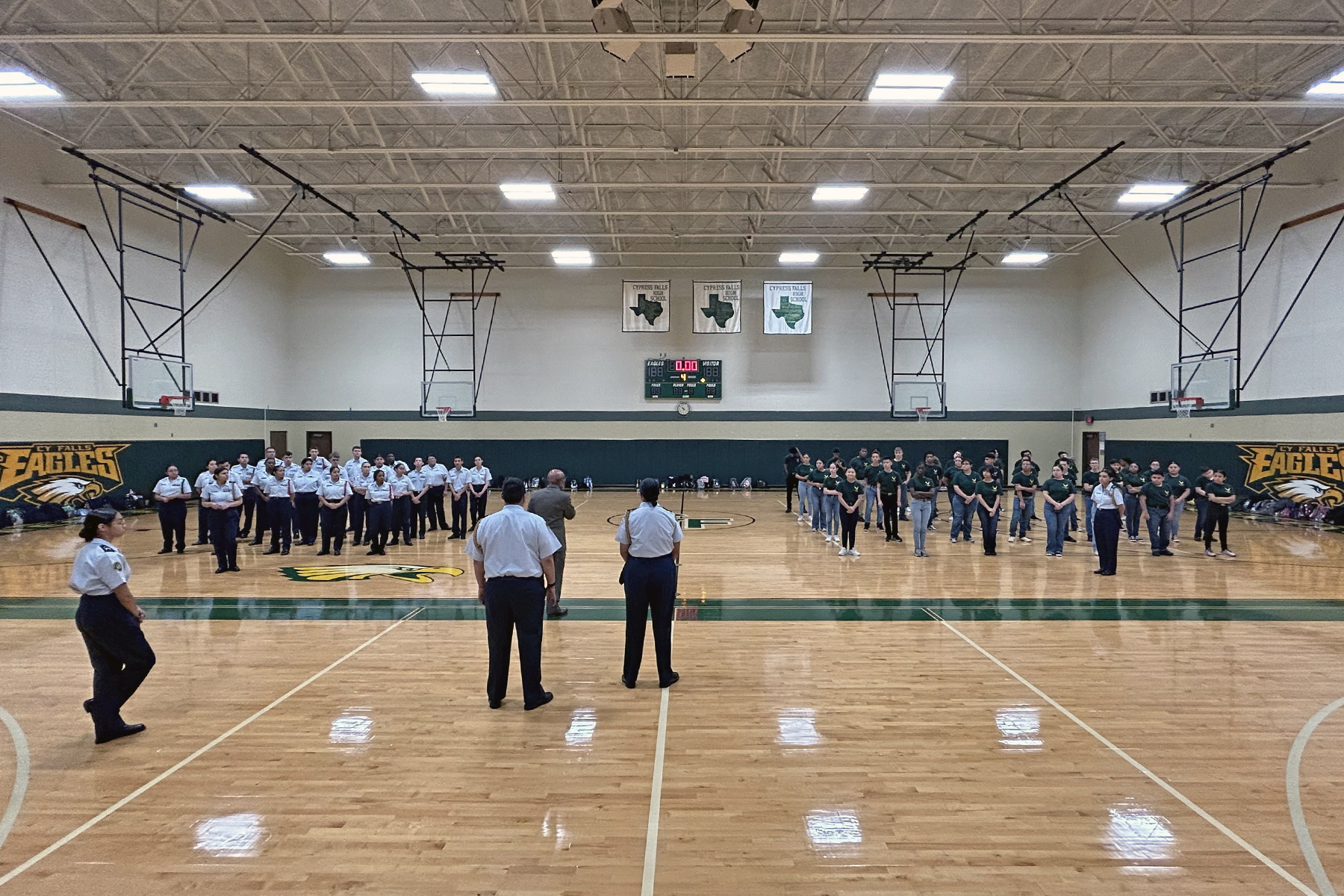 Cy Falls JROTC Unit Earns Top Mark in Triennial Air Force Inspection 