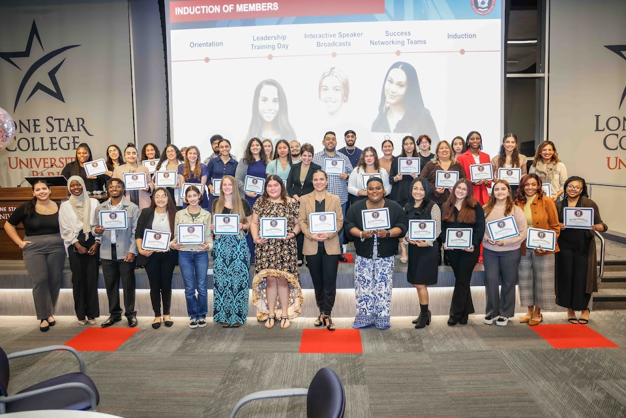 LSC-University Park Inducts 59 Students into Prestigious National Leadership Honor Society