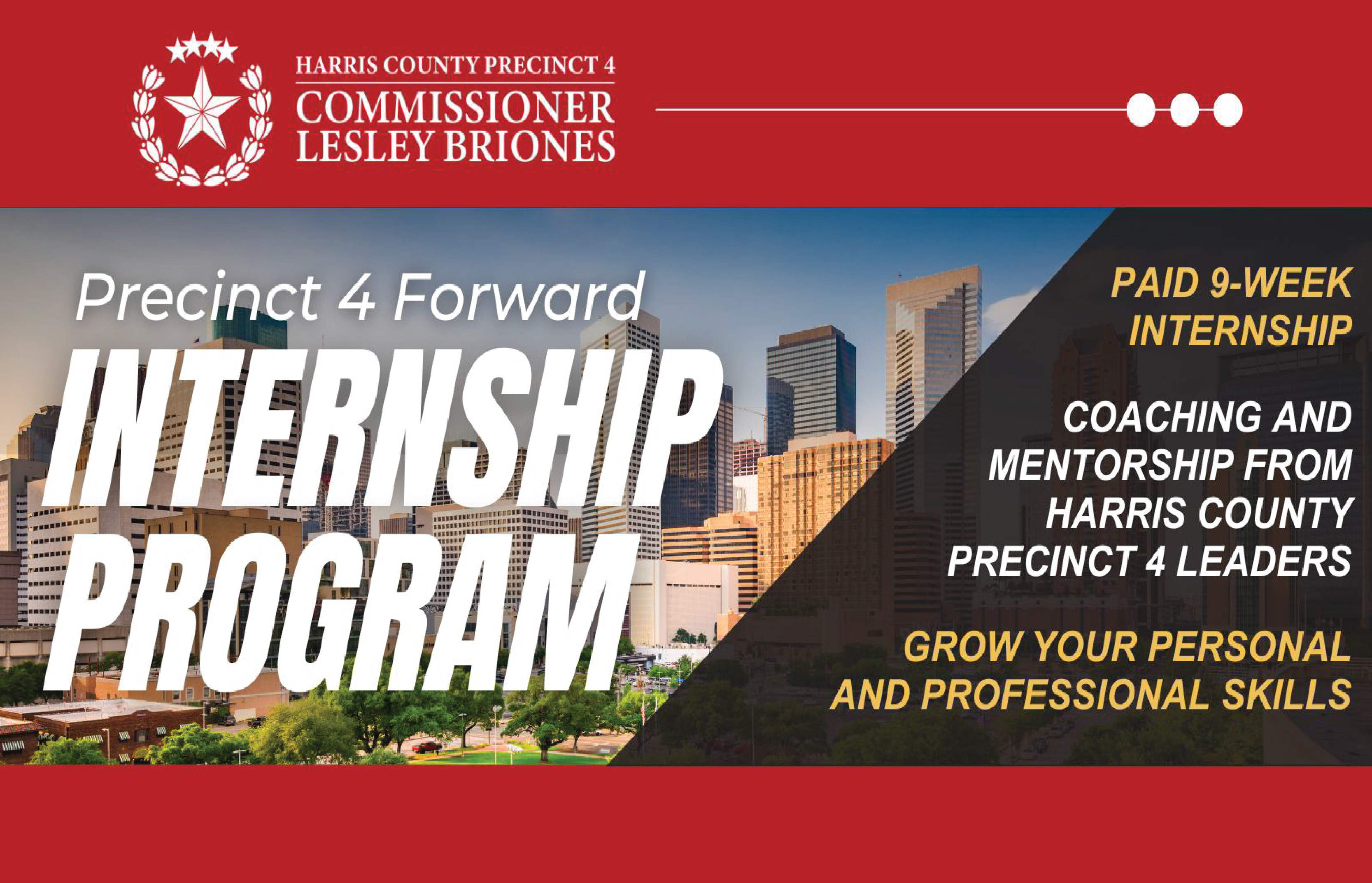 Precinct 4 Forward Internship Program: A Paid Summer Opportunity for Aspiring Professionals