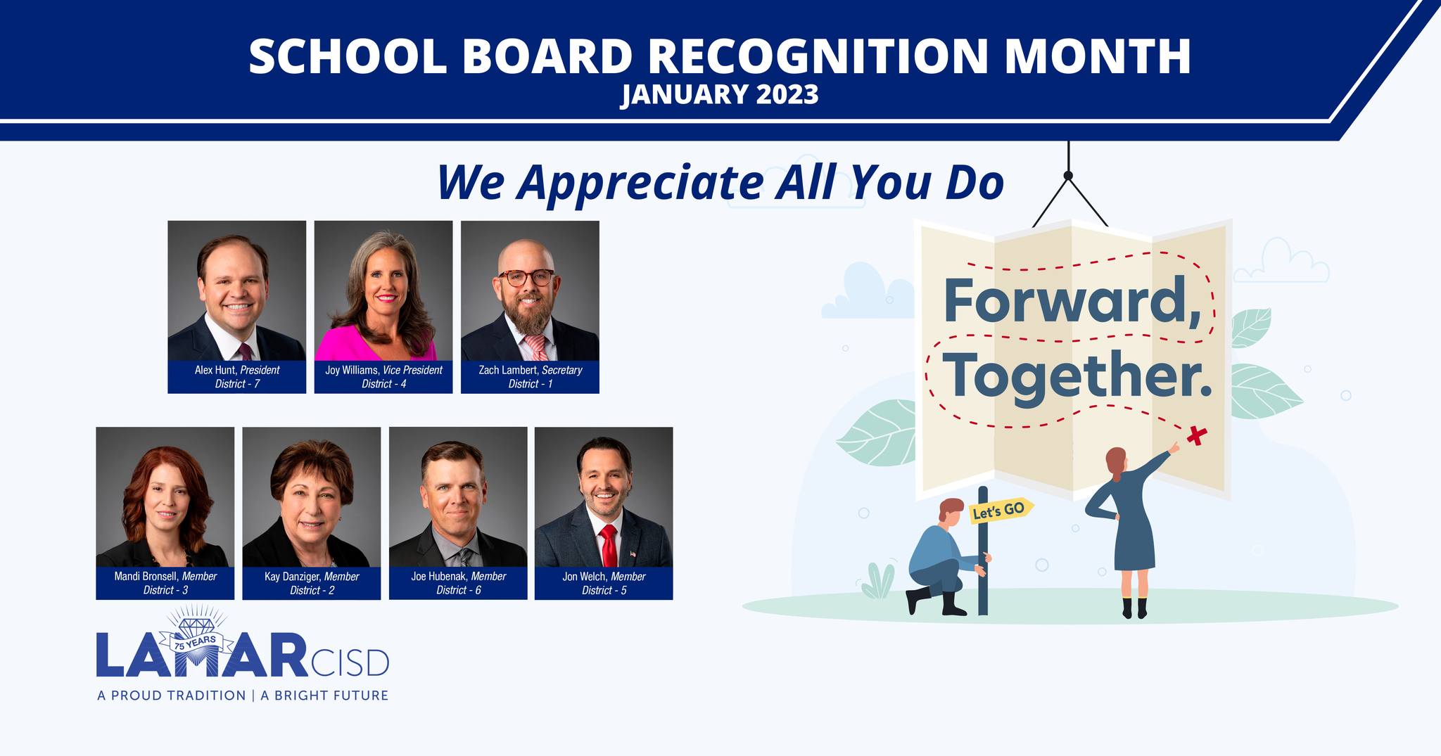 Lamar CISD Celebrates Trustees During School Board Recognition Month