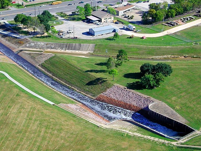 Harris County Flood Control District Barker Reservoir Repair Project Underway