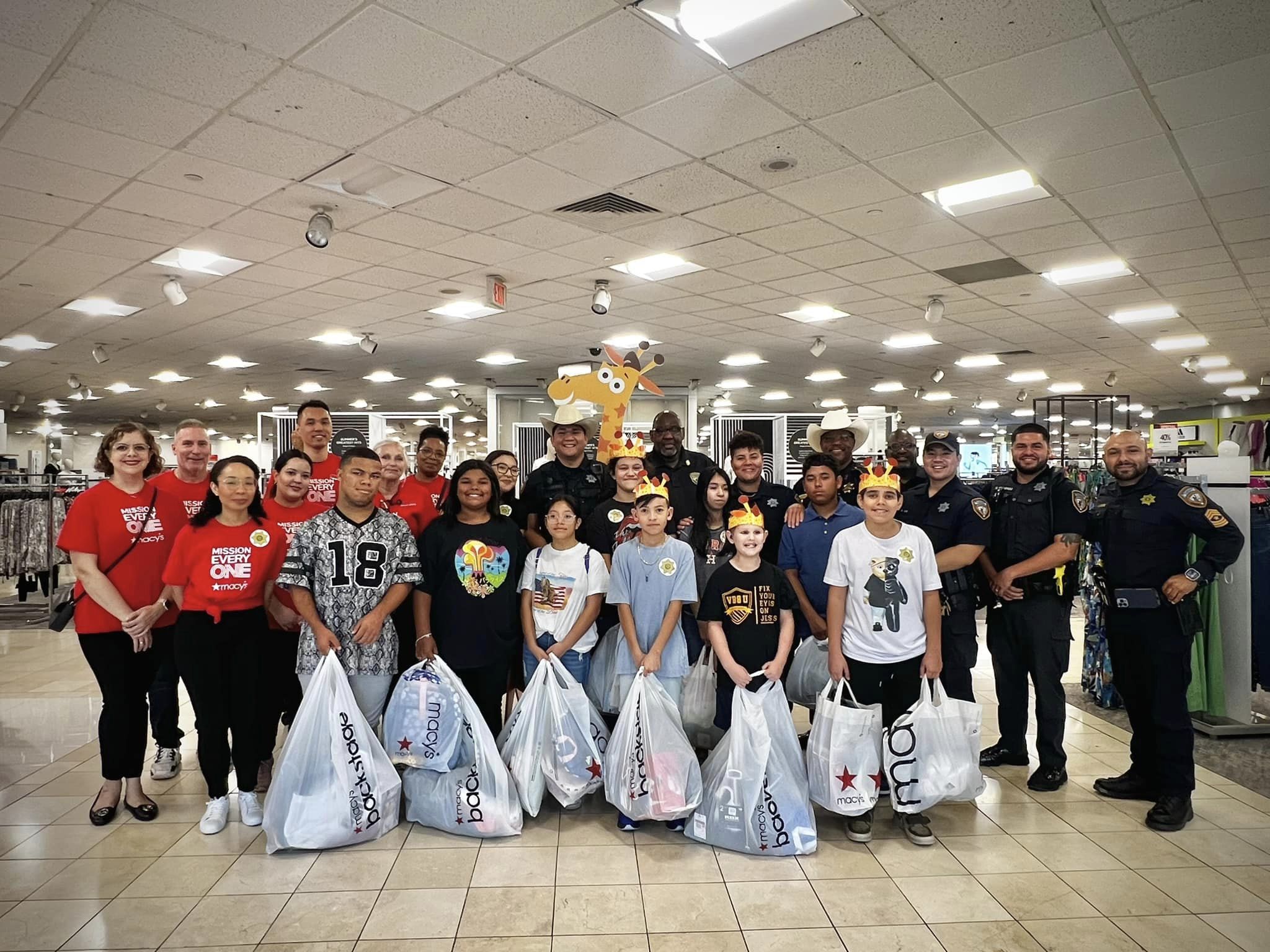 Harris County Sheriff's Office Hosts Inclusive Back-to-School Shopping Event at Macy's in Willowbrook Mall