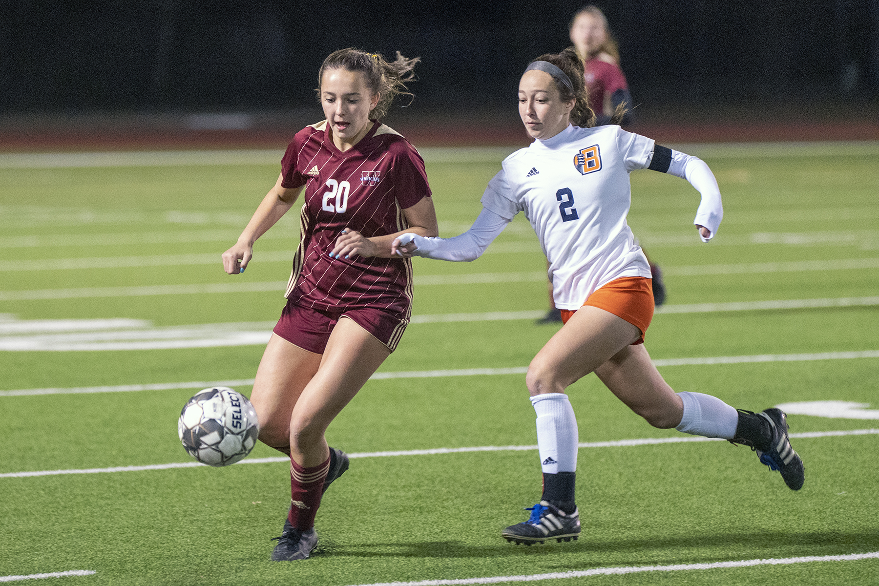 Cypress Woods High School junior Lauren Fritz, left, and Bridgeland High School senior Mya Trager, right, helped lead the Wildcats and the Bears to a co-District 16-6A championship. Cypress Woods will play Tomball at 7 p.m. on March 24 at the Berry Center. Bridgeland will face Tomball Memorial at 7:30 p.m. on March 25 at Pridgeon Stadium.