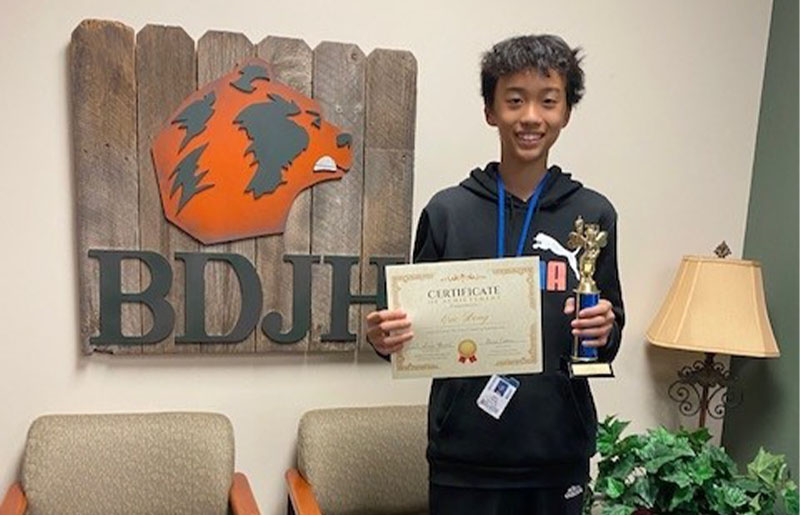 Beckendorff Junior High Student Spells His WayÂ to Competition