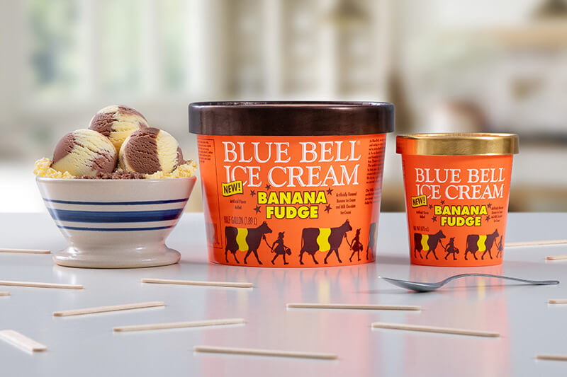 Blue Bell Creameries Introduces Banana Fudge Ice Cream - A Nostalgic Treat for Chocolate and Banana Lovers