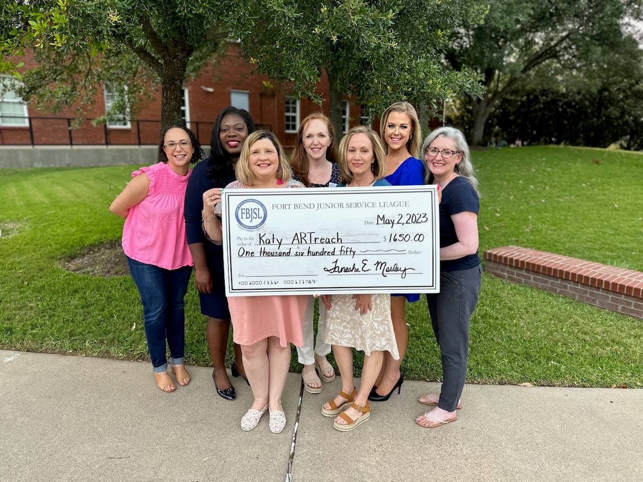 FBJSL Awards a Community Assistance Grant Benefitting Katy ARTreach