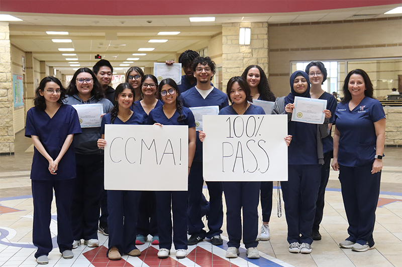 Dozens of Katy ISD Students Earn Medical Assistant Certification in Program’s First Year in District