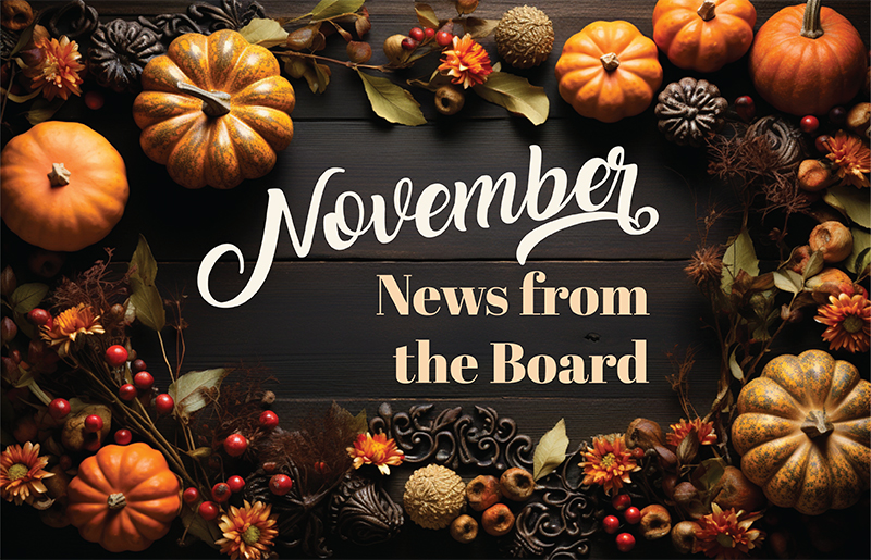 Yorktown Colony News from the Board - November 2023