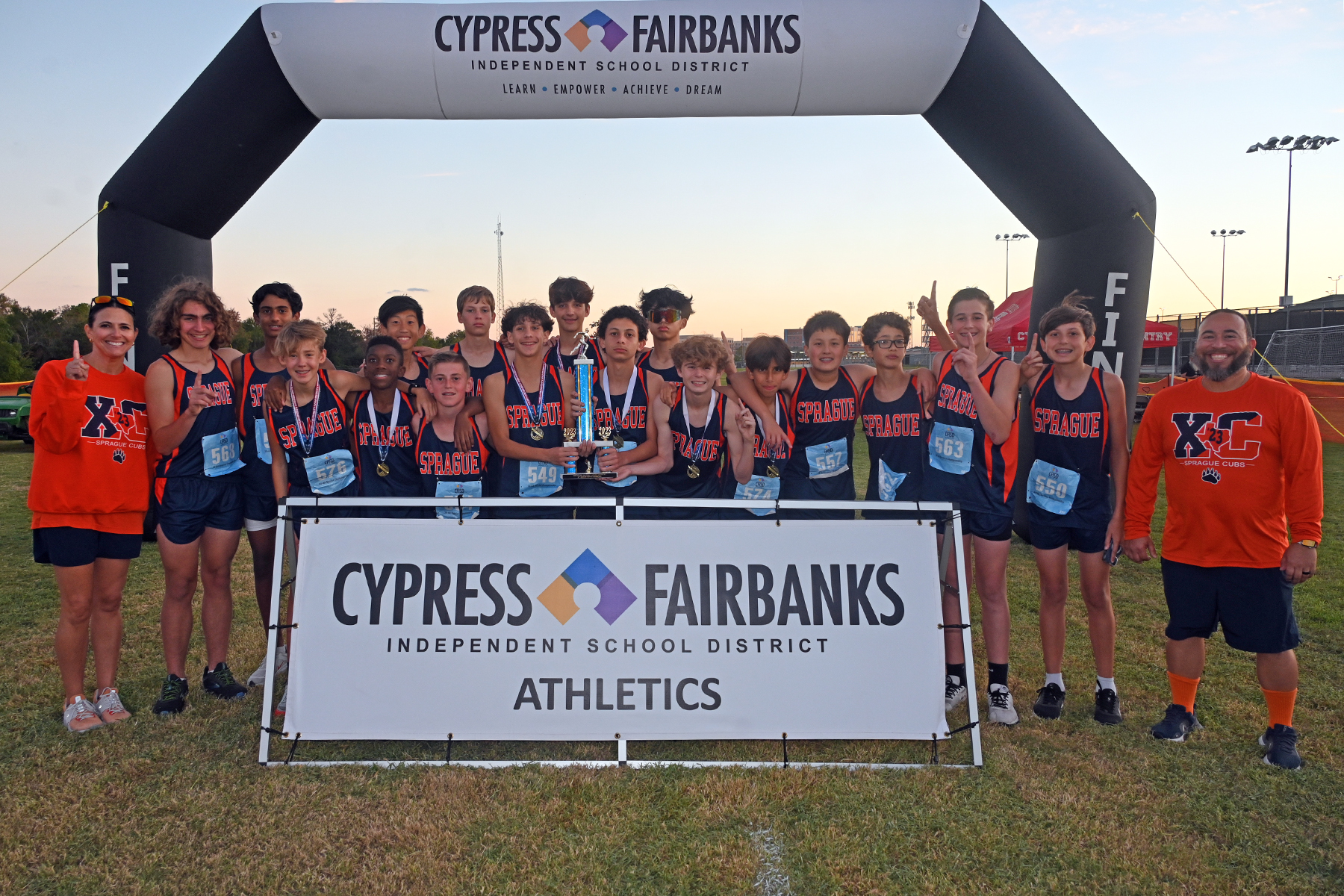 Anthony, Salyards, Sprague Win District Middle School Cross Country Team Titles