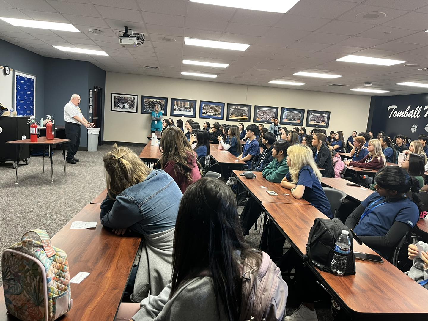 Local Fire Department Visits Students at Tomball Memorial HS