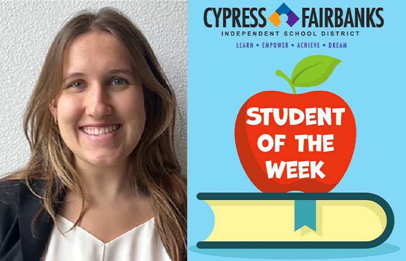 Cy-Woods HS Senior Named CFISD Student of the Week