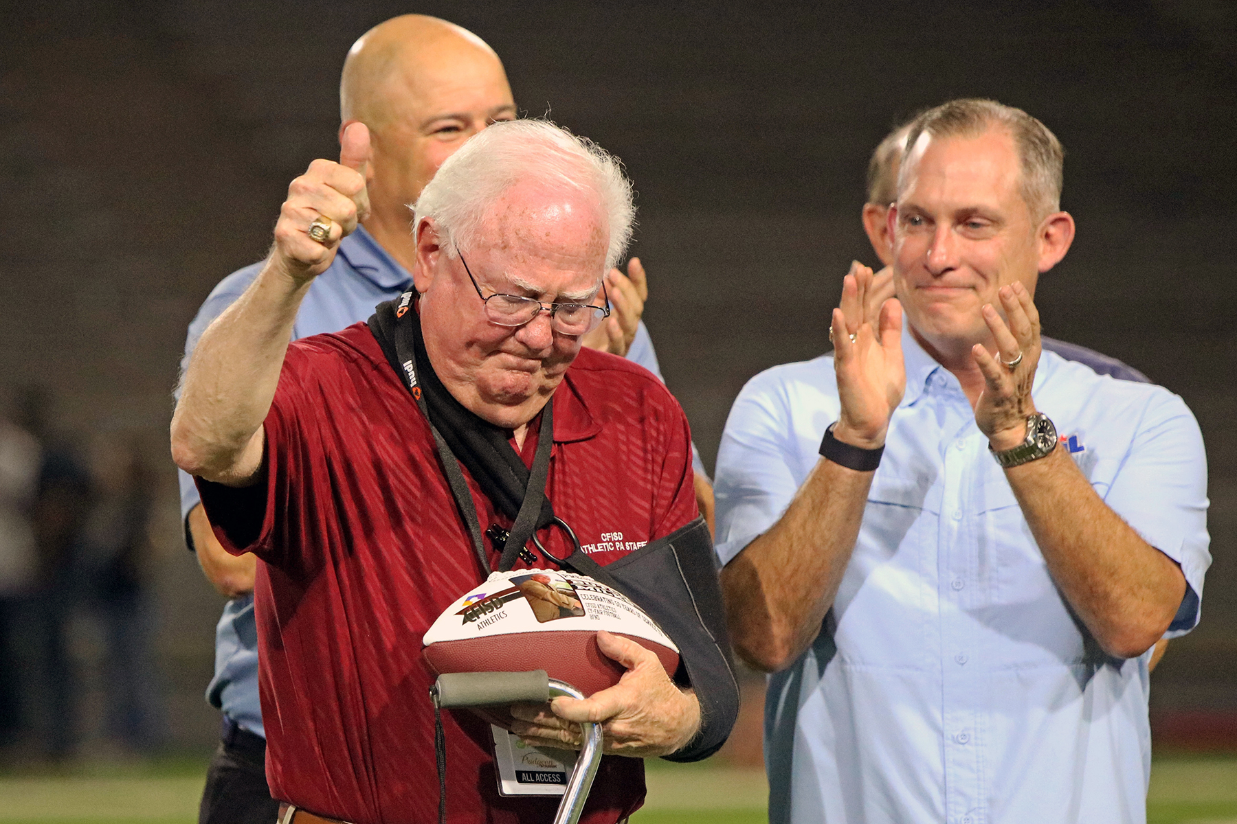 'Voice of the Bobcats' Recognized for His 40-Plus Years of Service