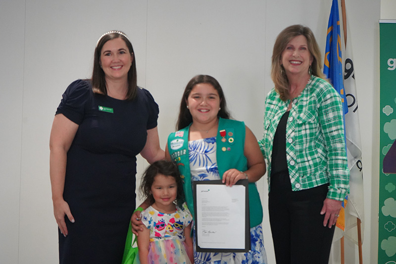 Katy Area Girl Scout Receives Award for Quick Action in Saving Toddler