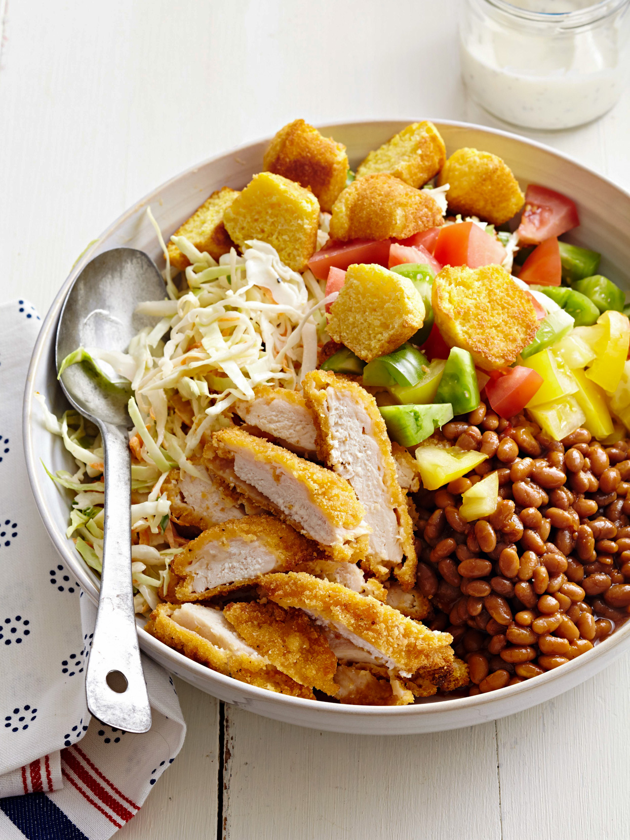 Fried Chicken Dinner in a Bowl