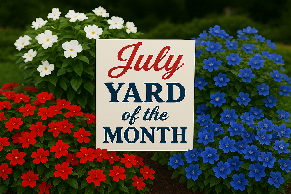 Golden Sunshine Home Shines as Harvest Bend’s July 2025 Yard of the Month
